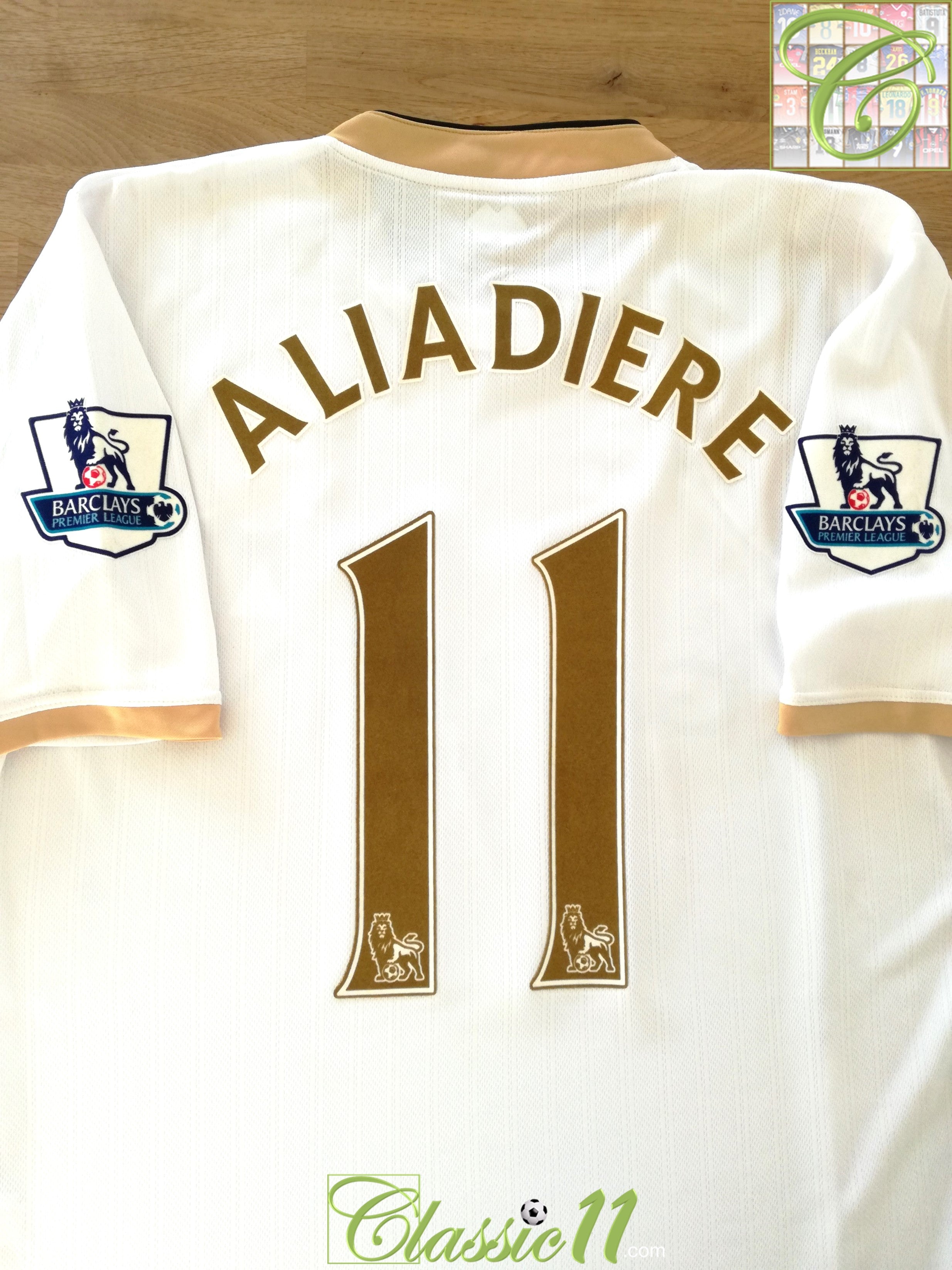 2007/08 Middlesbrough Away Premier League Match Worn Football Shirt Aliadiere #11