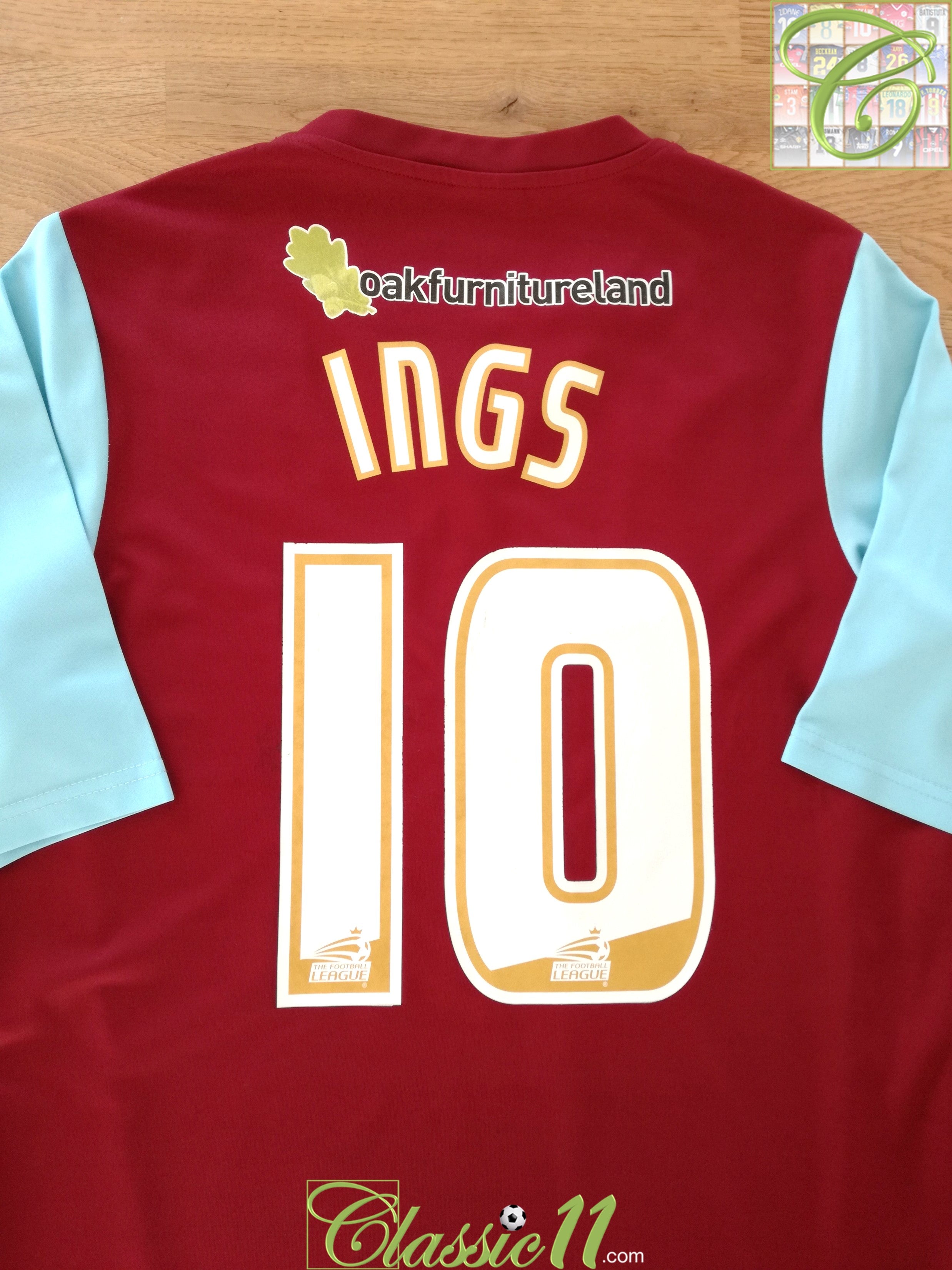 2013/14 Burnley Home Football League Shirt Ings #10