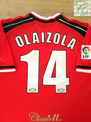 1999/00 RCD Mallorca Home La Liga Football Shirt Olaizola #14