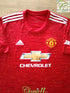 2020/21 Man Utd Home Premier League Football Shirt B.Fernandes #18 (M)