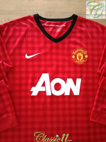 2012/13 Man Utd Home Long Sleeve Football Shirt