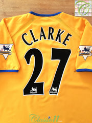 2003 Everton Away Match Worn (vs Portsmouth) Premier League Football Shirt Clarke #27
