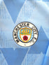 1989/90 Man City Home Football Shirt (L)