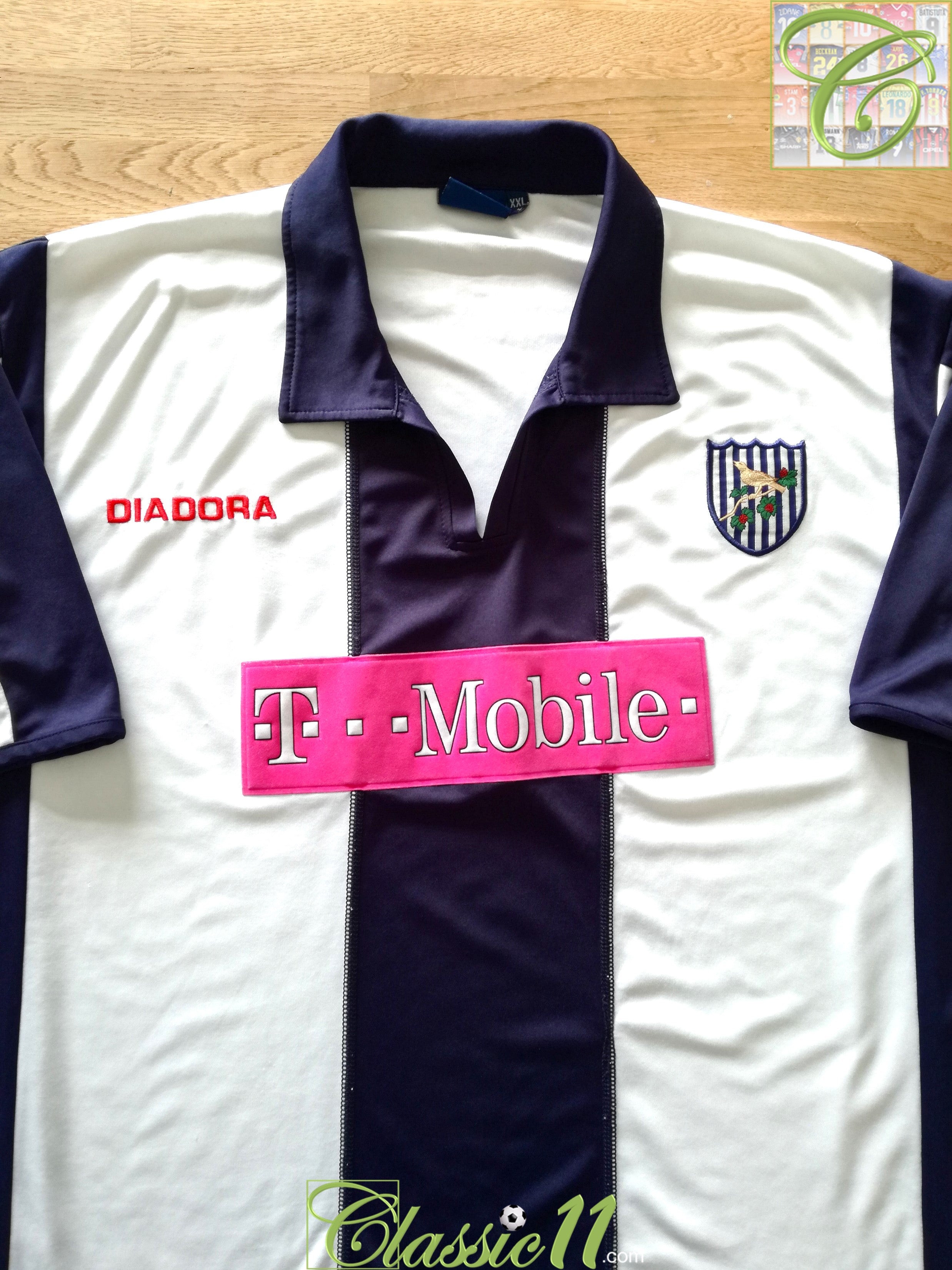 2005/06 WBA Home Premier League Football Shirt Old Soccer Jersey