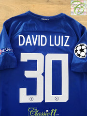 2017/18 Chelsea Home Champions League Football Shirt David Luiz #30 (S)