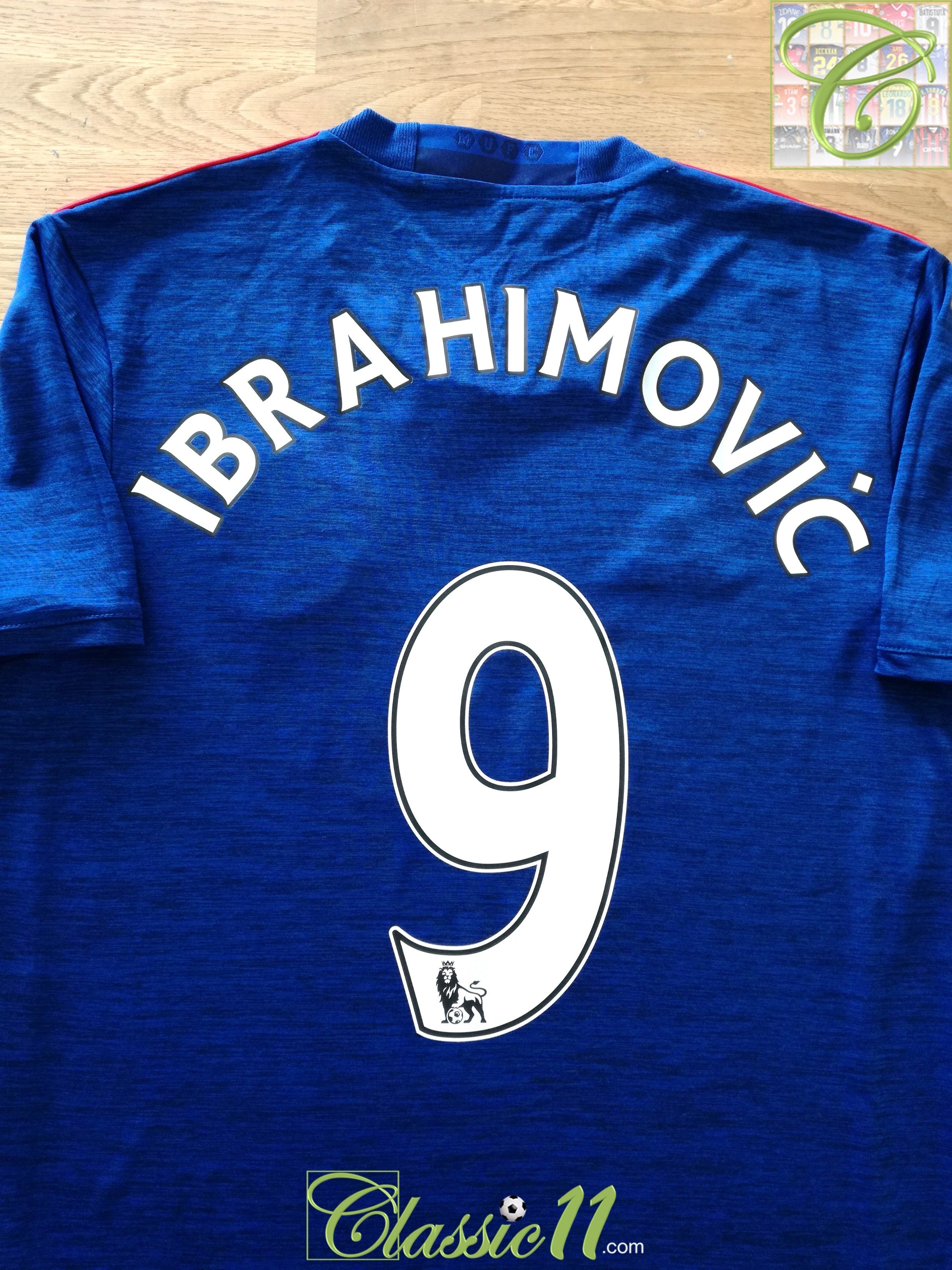 2016/17 Man Utd Away Premier League Football Shirt Ibrahimović #9