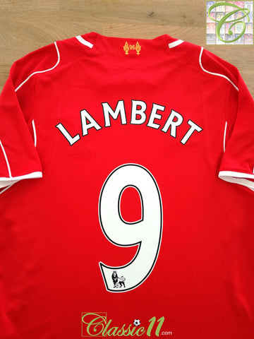 2014/15 Liverpool Home Premier League Football Shirt Lambert #9