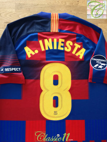 2018 Barcelona 'Mash-up' Football Shirt A. Iniesta #8