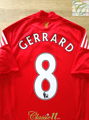 2008/09 Liverpool Home Premier League Football Shirt Gerrard #8