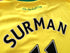 2011/12 Norwich City Home Premier League Match Worn (vs Man City) Football Shirt Surman #11 (L)