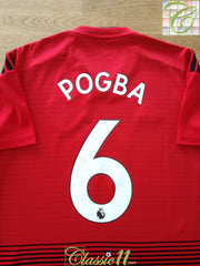 2018/19 Man Utd Home Premier League Football Shirt Pogba #6