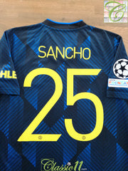 2021/22 Man Utd 3rd Champions League Football Shirt Sancho #25