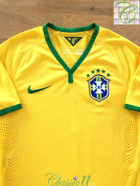 2014/15 Brazil Home Football Shirt #7 / Old Vintage Nike Soccer Jersey