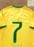 2014/15 Brazil Home Player Issue Football Shirt #7 (S)