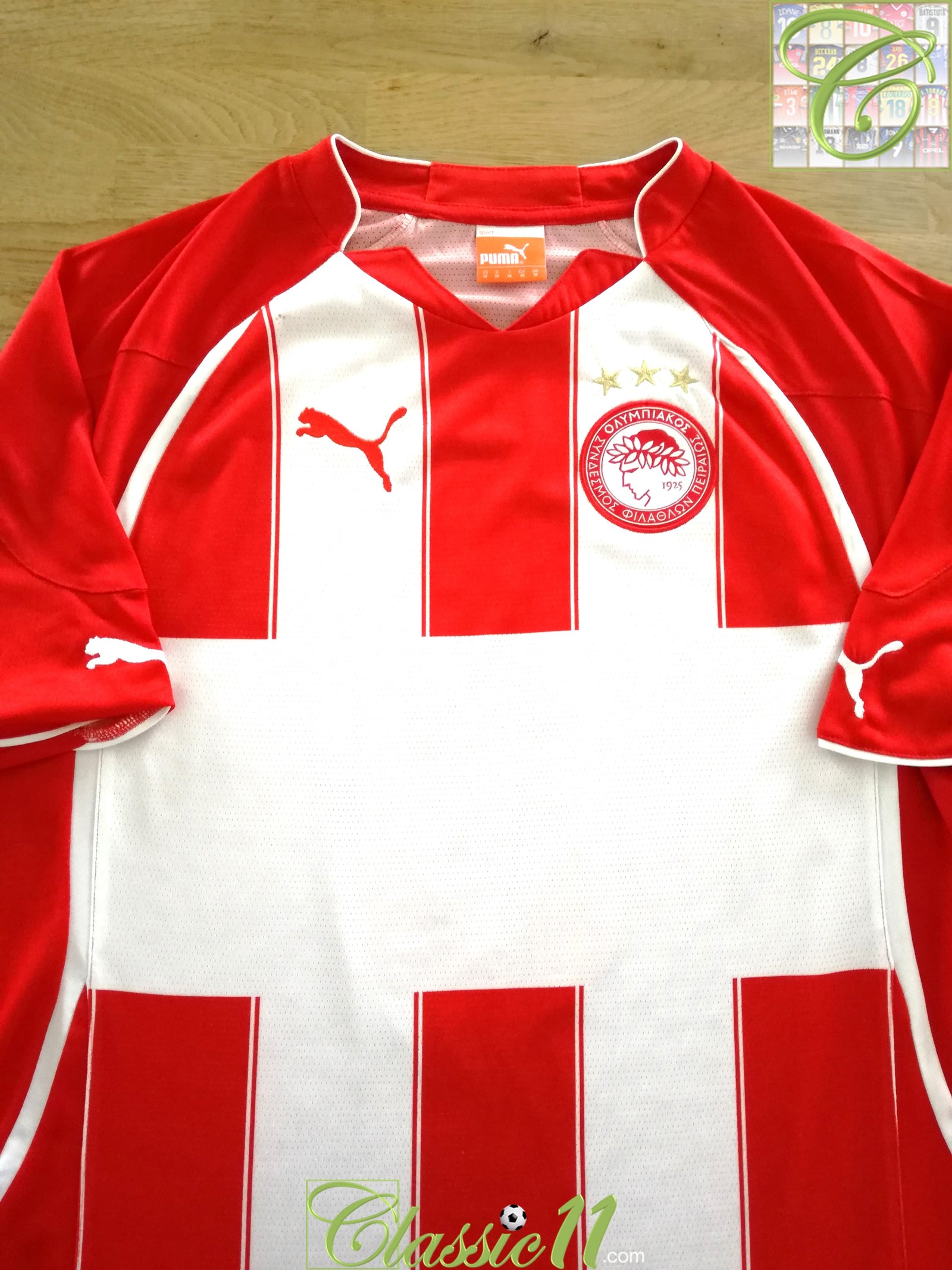 2010/11 Olympiacos Home Football Shirt Pantlic #9 (M)