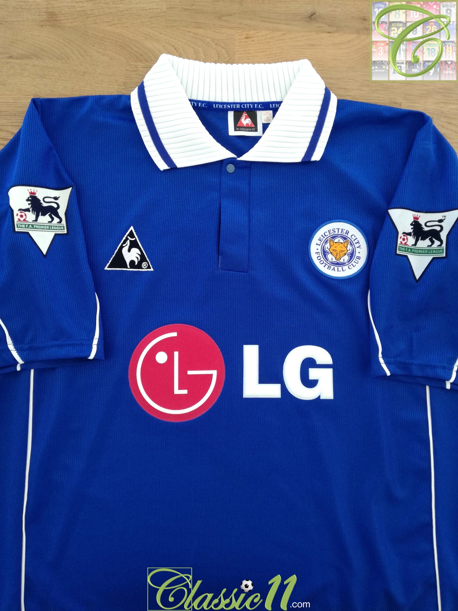 2001/02 Leicester City Home Premier League Football Shirt Eadie #9 (L)