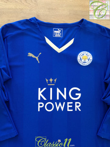 2015/16 Leicester City Home Long Sleeve Football Shirt