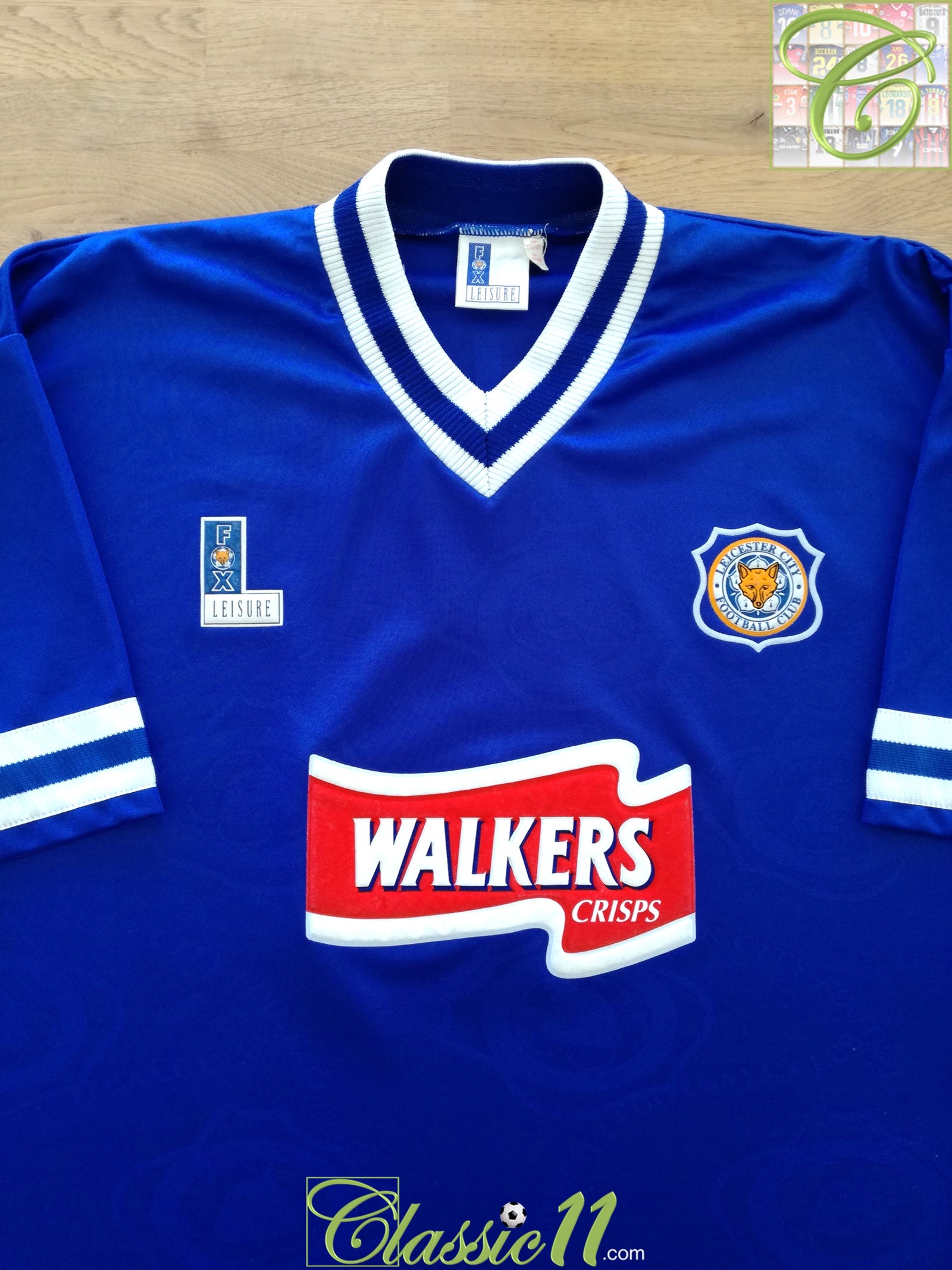 1997/98 Leicester City Home Premier League Football Shirt Walsh #5 (XL)