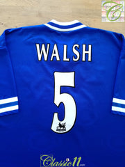 1997/98 Leicester City Home Premier League Football Shirt Walsh #5