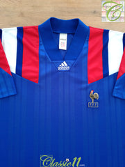 1992/93 France Home Football Shirt