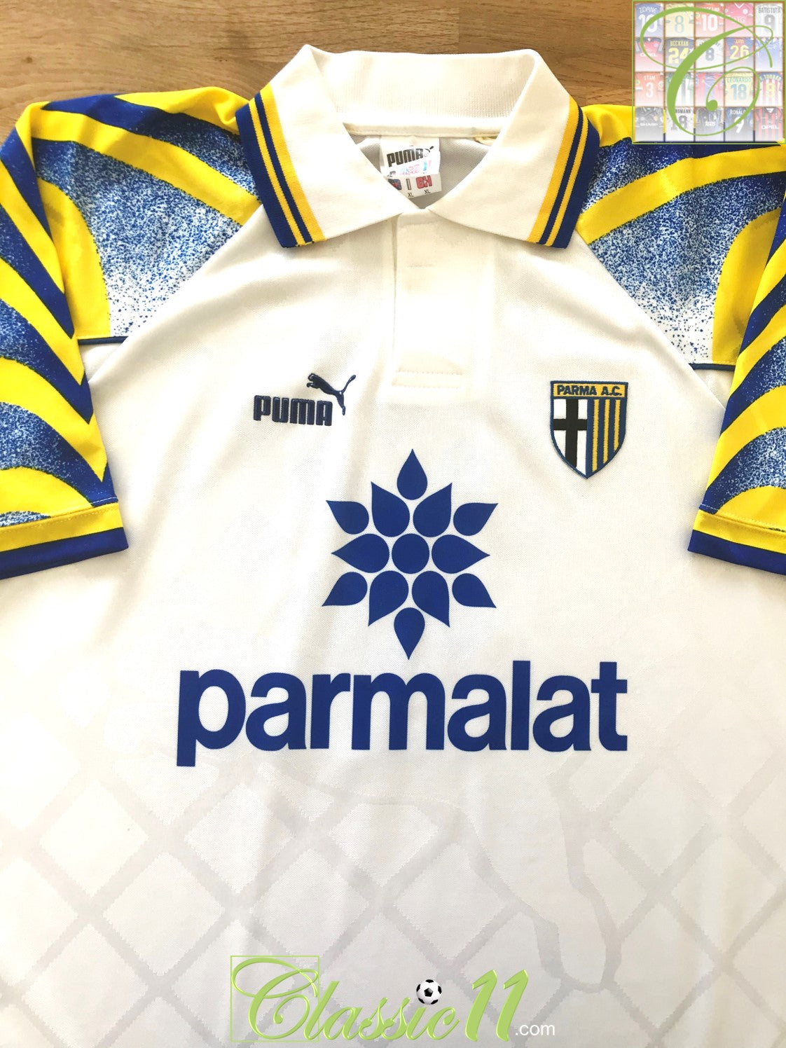 1995/96 Parma Home Football Shirt Benarrivo #3 (XL)