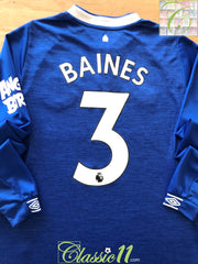 2018/19 Everton Home Premier League Football Shirt Baines #3 (M)