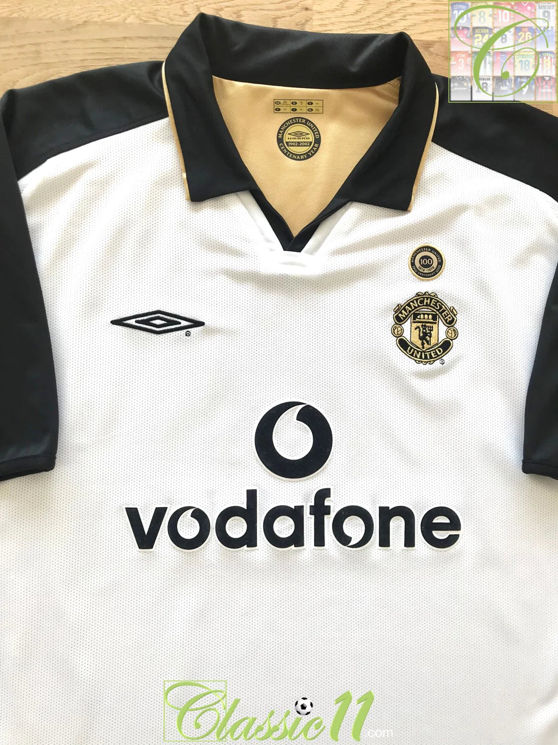 2001/02 Man Utd Away Centenary Football Shirt