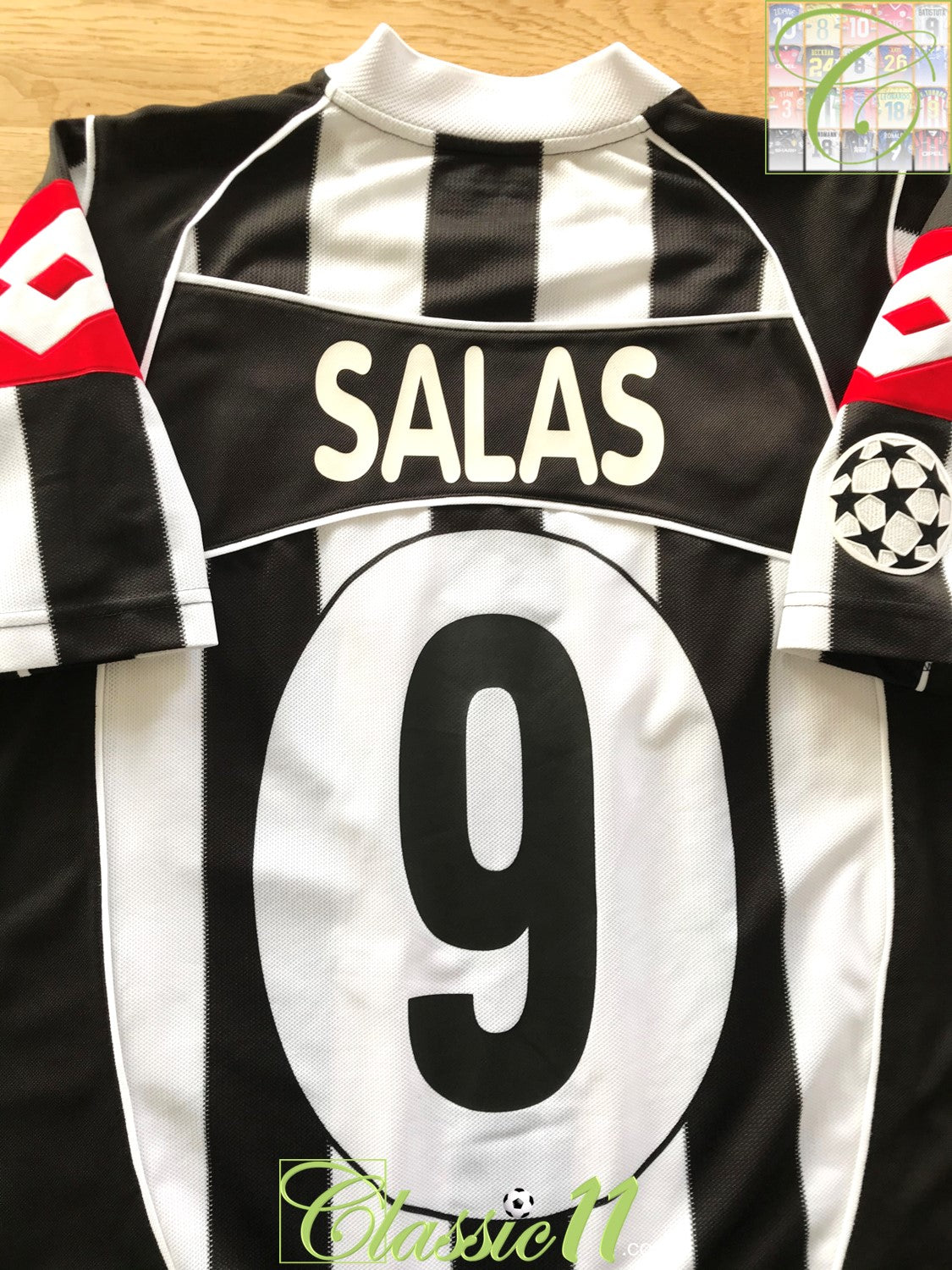 2002/03 Juventus Home Champions League Football Shirt Salas #9 (L)