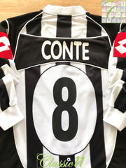 2002/03 Juventus Home Serie A Long Sleeve Football Shirt Conte #8