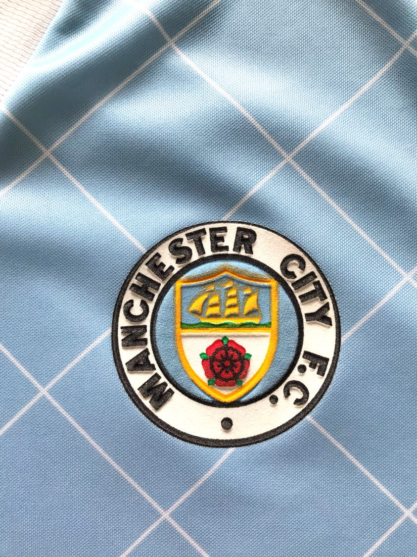 1987/88 Man City Home Football Shirt (S)