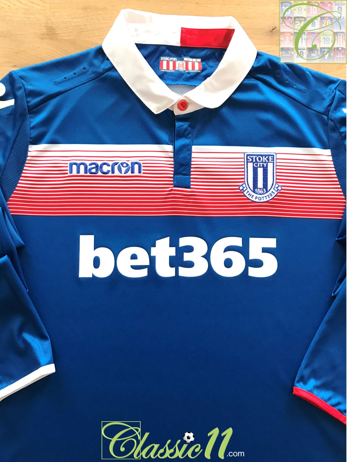 2017/18 Stoke City Away Long Sleeve Football Shirt