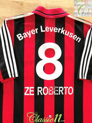 2001/02 Bayer Leverkusen Home Football Shirt Ze Roberto #8 (L)