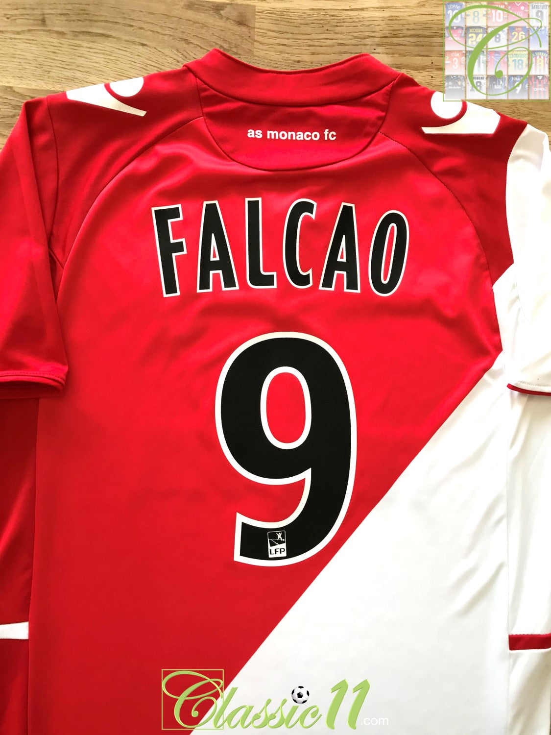 2013/14 Monaco Home Ligue 1 Football Shirt Falcao #9 (S)