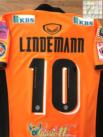 2015 Nakhon Ratchasima Home Thai League Football Shirt Lindemann #10 (L)