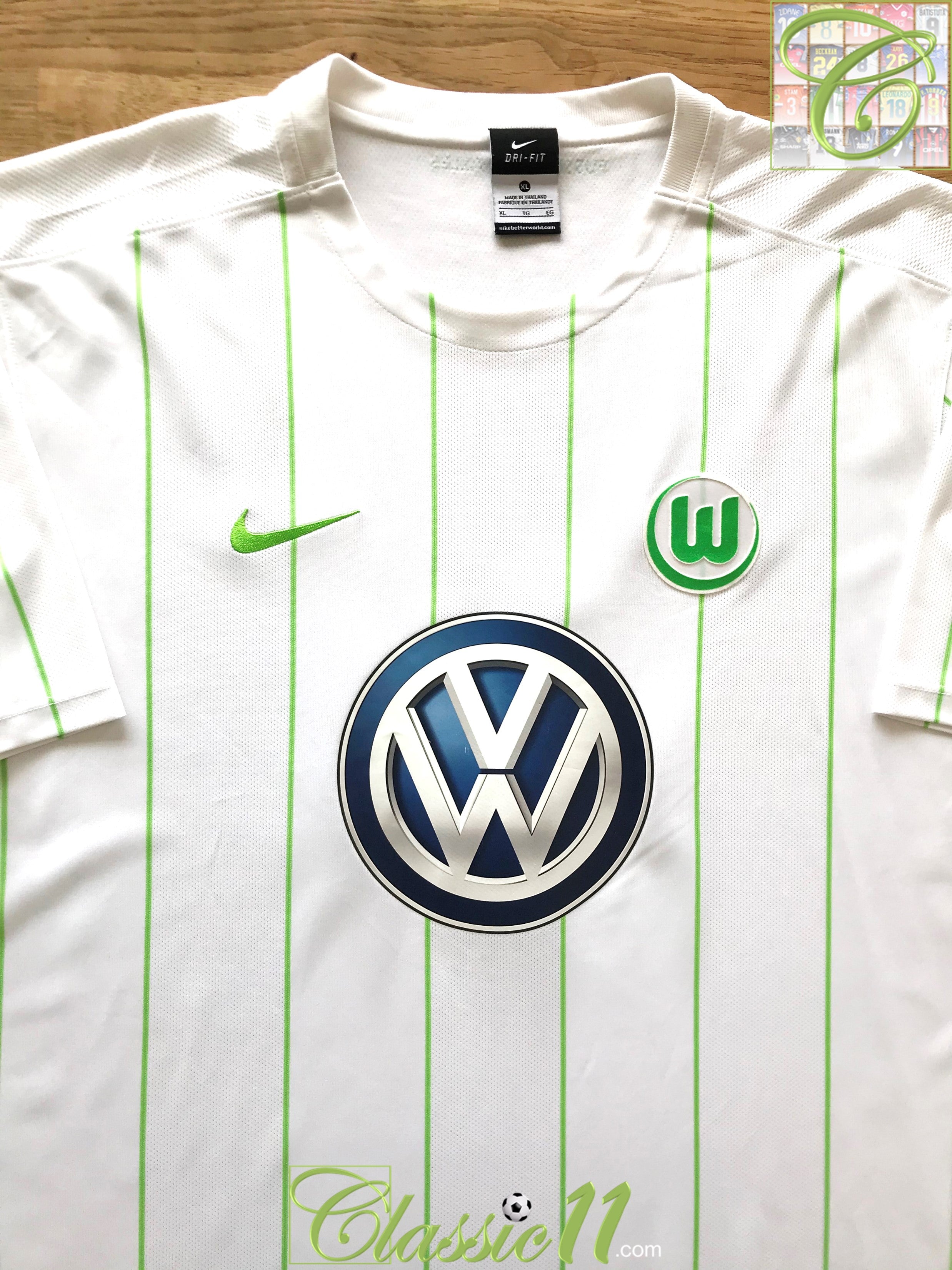 2016/17 Wolfsburg Away Football Shirt Old Nike Soccer Jersey