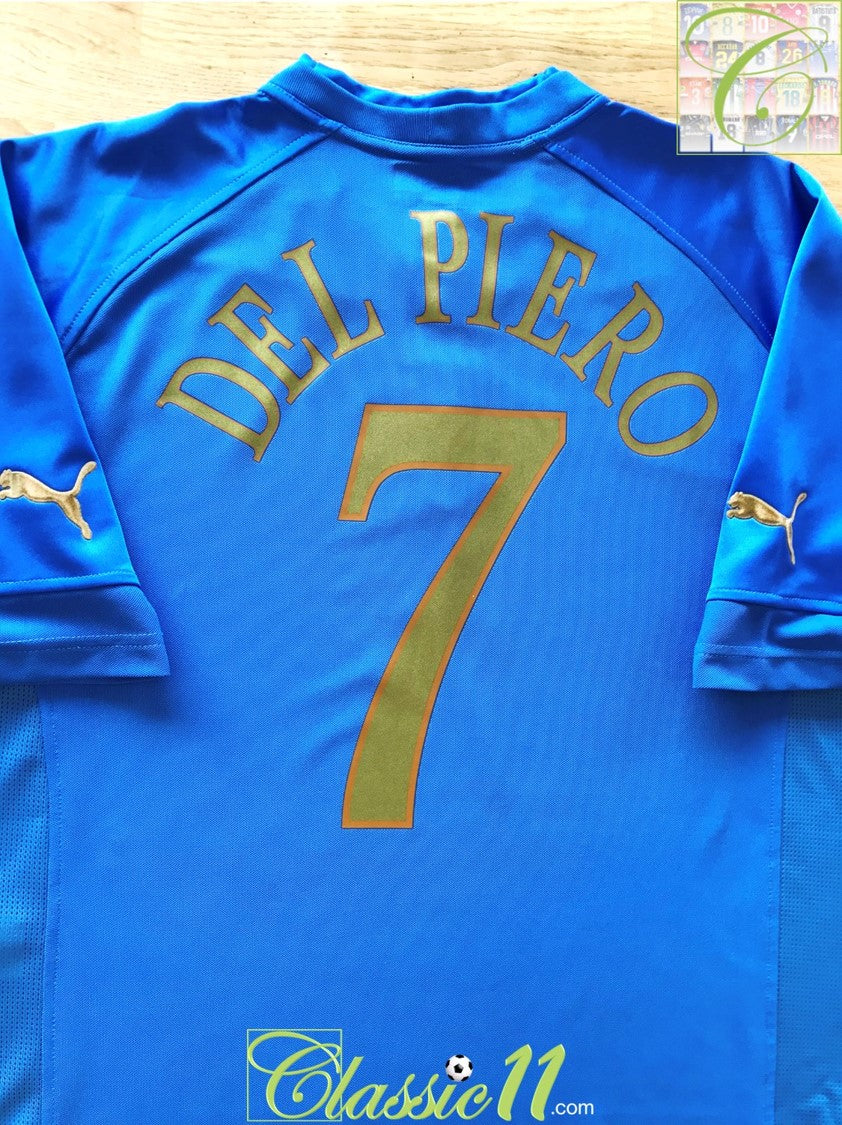 2004/05 Italy Home Football Shirt Del Piero #7